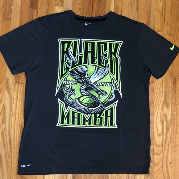 Kobe Bryant Black Mamba Nike Dri-Fit T-Shirt Sz L - Picture 2 of 11